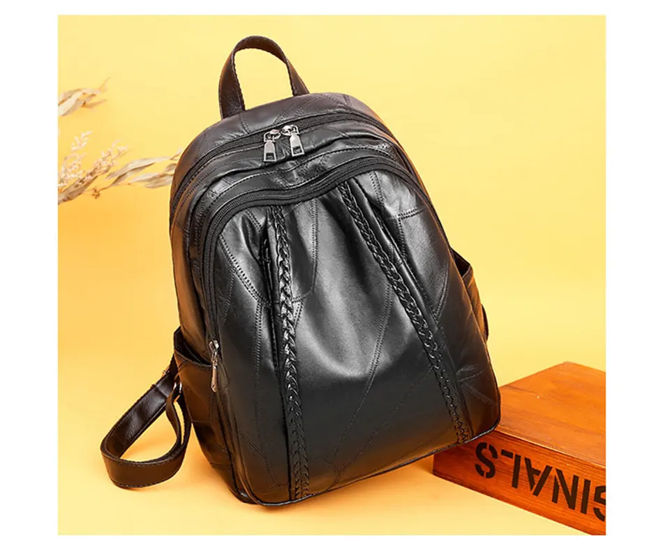 Винтажный натуральный кожаный рюкзак для женщин Mochila Feminina большой емкости рюкзак школьный рюкзак сумки для девочек-подростков сумка для женщин