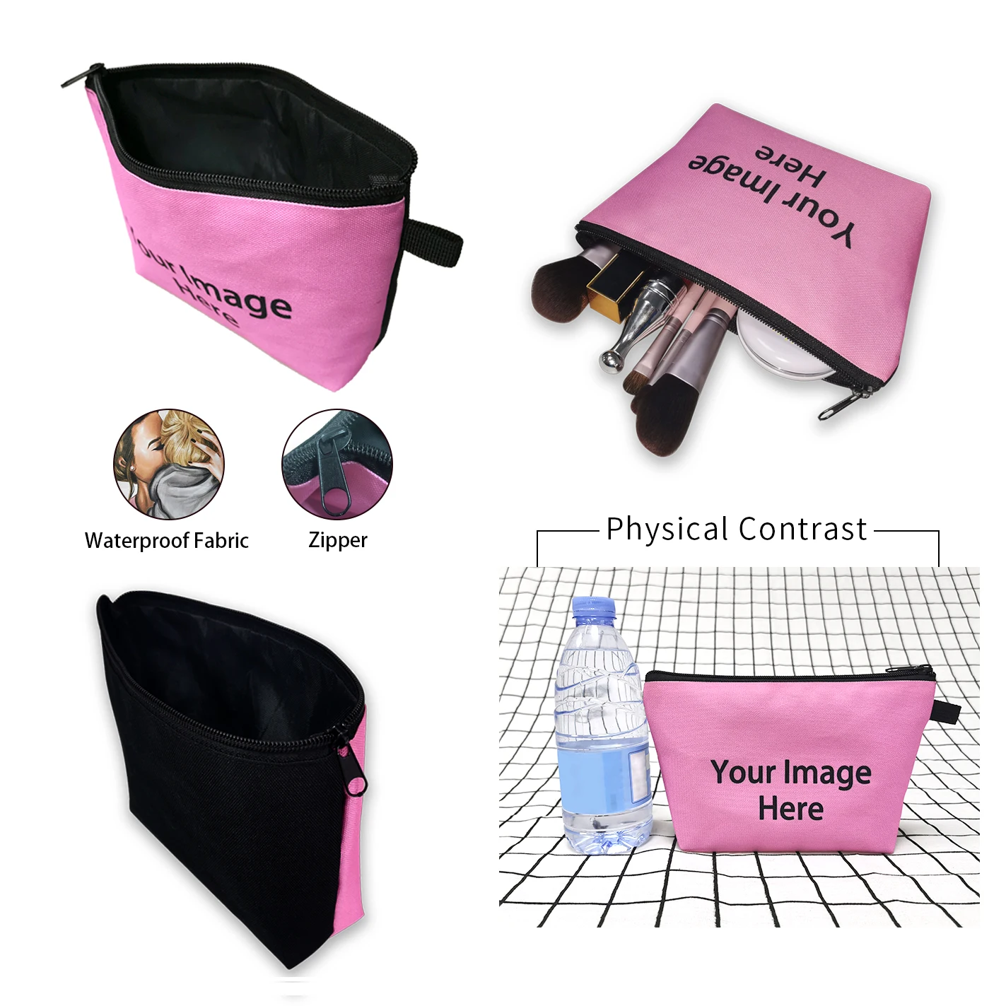 

Model Women Sunglasses Red Lips High Heels Sexy Girl Makeup Bag Ladies Travel Portable Cosmetic Shopping Bags Gift