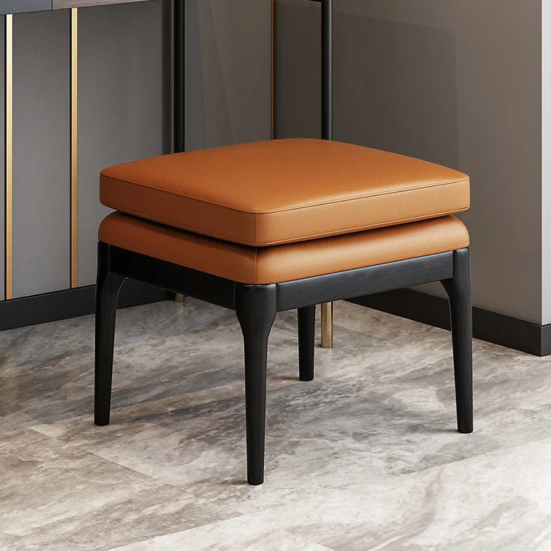 

Скандинавский минималистичный стул из массива дерева для макияжа, туалетный стул, сменный стул для обуви, современный минималистичный квад...