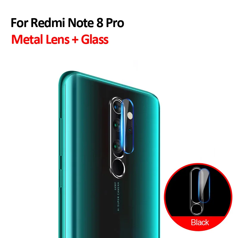 Закаленное стекло + металлическое защитное кольцо для Xiaomi Redmi Note 8t Защитная