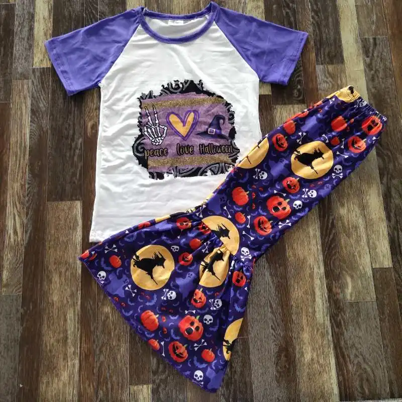 

Hot selling Girl Purple love picture Love Print girls fashion baby boutique fashion sui