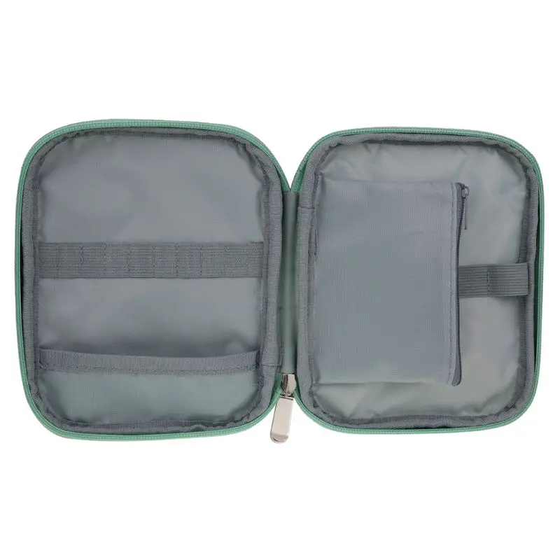 

Crochet Hook Case Empty Zipper Bags Organizer Portable Travel Crochet Storage Bag with Web Pocket and Crochet Holders Slots E56C