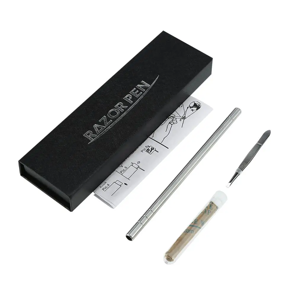 Волшебная гравировка Татуировка ручка для вырезания Бороды Волос Ножницы бровей