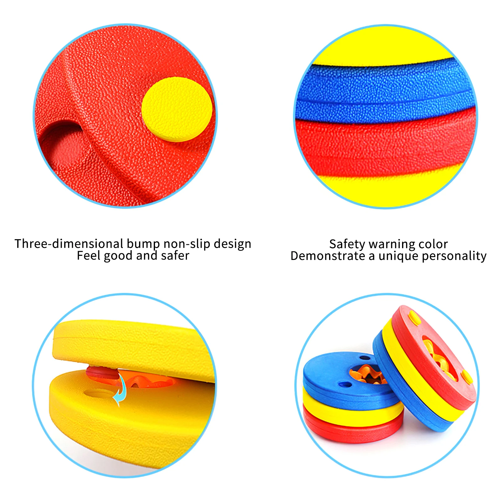 

6PCS Round Arm Float Bands EVA Free Combination Foam Arm Aid Tools For Red Blue And Yellow Swimming Safety Arm Bands For Kids