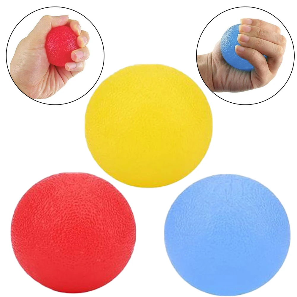 

3PCS Hand Therapy Exercise Ball Stress Relief Ball Grip Strength Muscle Relax Recovery Gripper Sensory Pain Relief Fascia Ball