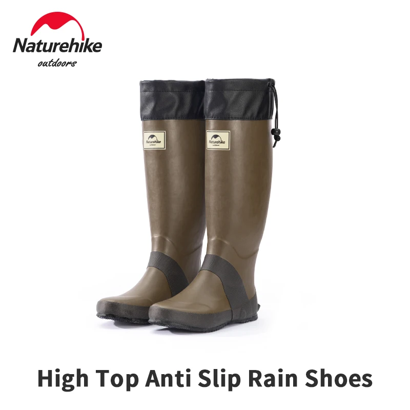 

Naturehike Outdoor Woman/Man Rain Shoes Ultralight 1.3kg Rubber Anti Slip High Tube Knee-High Water Boots Rainproof Foot Cover