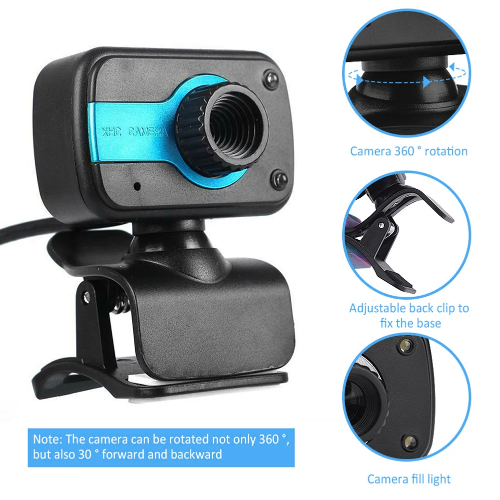 USB HD Webcam with Built-in Microphone 2LED Night Vision Clip-on Web Camera Computer peripherals | Компьютеры и офис