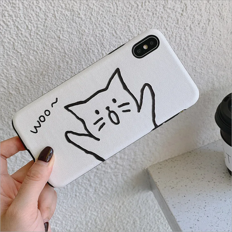 Милый однотонный мультяшный чехол для телефона iphone 6 6S plus 7 8 xr xs max oppo r9 r9s r11 r11s vivo x9s