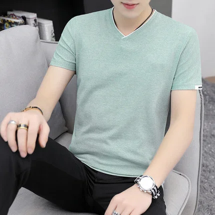 

Summer men's business casual short sleeve t-shirt 3567