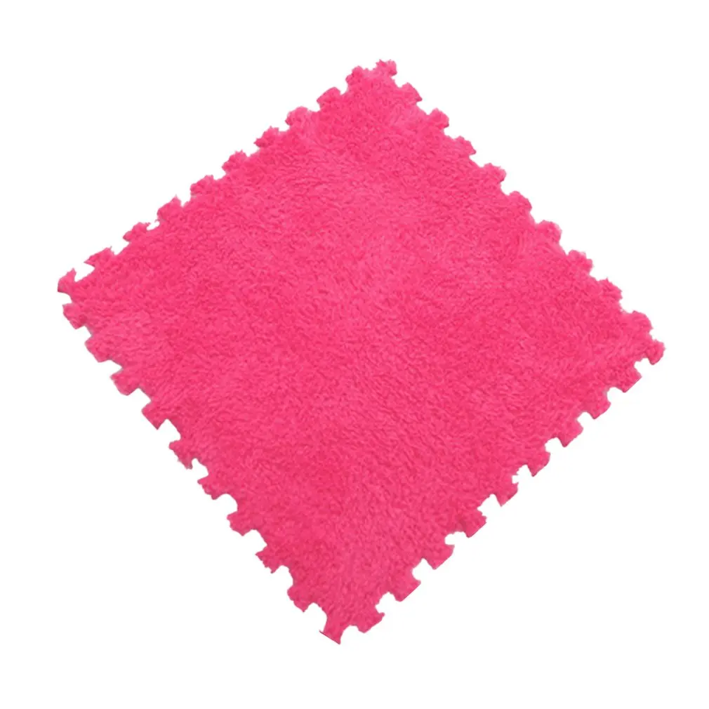 

1PC 30x30cm Carpet Home Puzzle Mat EVA Foam Velvet Carpet Children Playmat for Bedroom Living Room Home Decoration 5 Colors