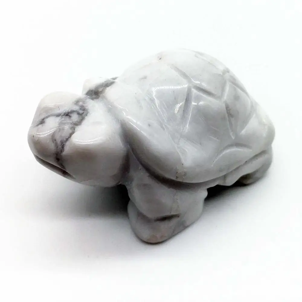 

YuBao New Arrivals Minerals Carved Turtle Gemstone Natural White Turquoise Crystal Tortoise for Gift