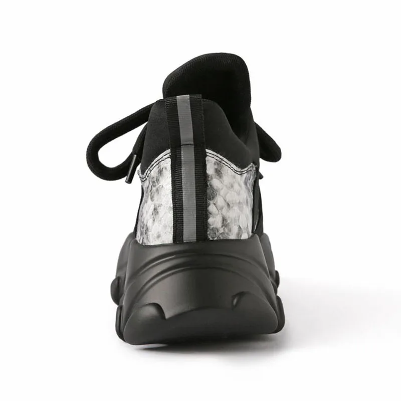 RIZABINA/женские кроссовки из натуральной кожи Повседневная обувь на толстой