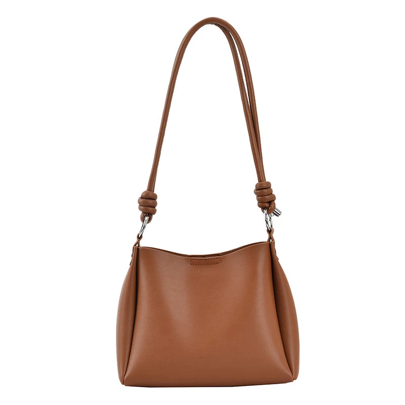 

High quality retro single messenger bag large leather handbag women's