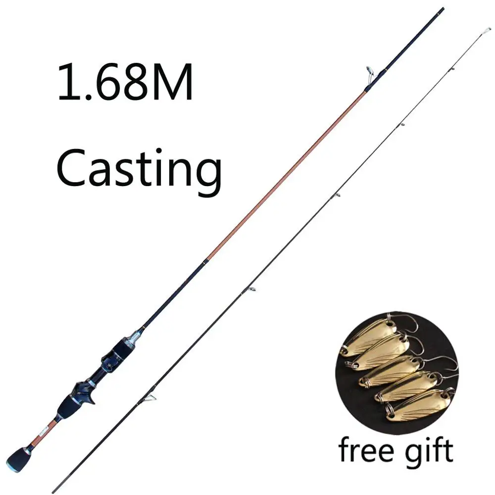 Skmially carbon ul spinning rod 1.8m 1.68m0.8-5g ultralight spinning rods ultra light casting spinning fishing rod vara de pesca - Цвет: Прозрачный