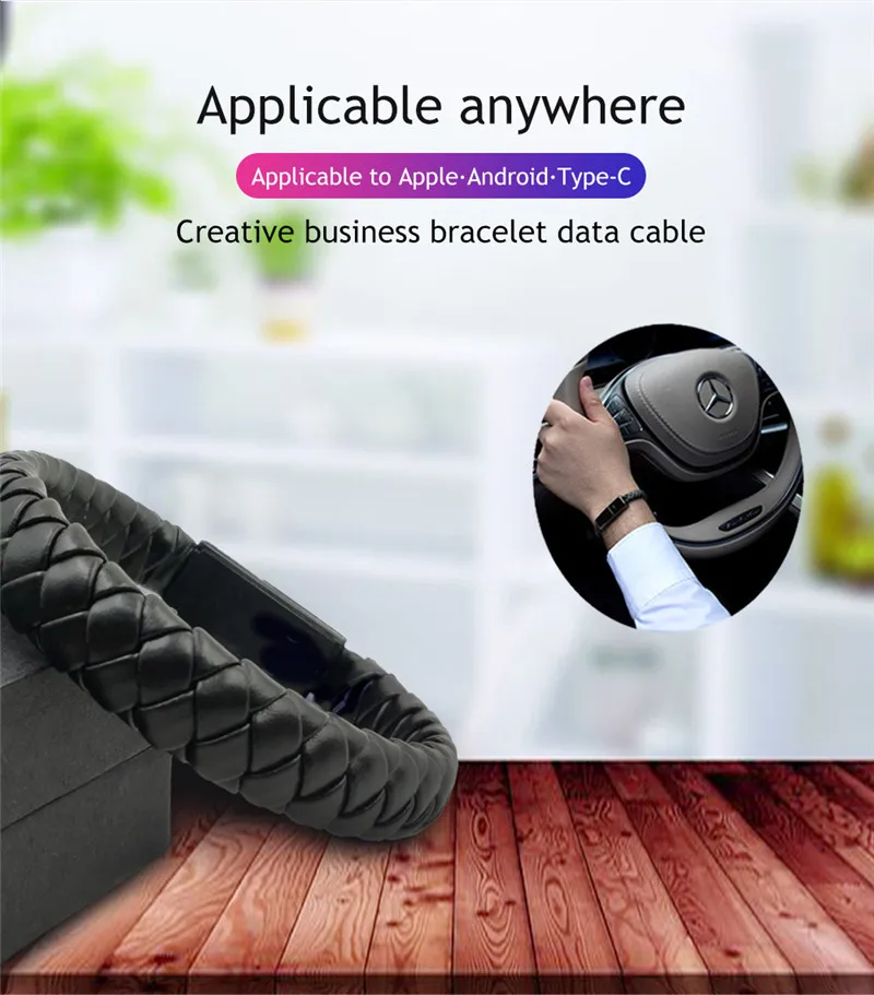 Умный Браслет USB кабель для Samsung S10 S9 Тип C Micro usb быстрой зарядки и передачи данных