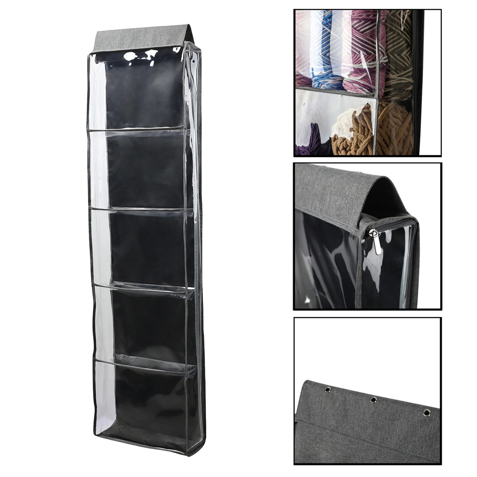 

Настенная сумка для хранения шерстяной пряжи, органайзер для вязания ручной работы, настенная полка, карманный контейнер, принадлежности