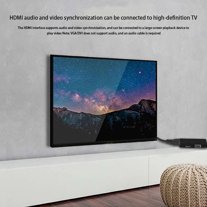 Преобразователь Mini DP на VGA + HDMI VDI 3 в 1 4K HD конвертер подходит для устройств с