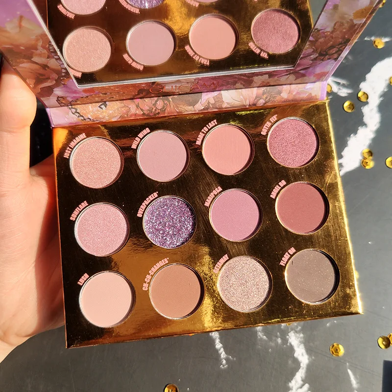 

Butterfly Flower Twelve Color Eyeshadow Plate Earth Color Matte Pearlescent Beginner Girl Department
