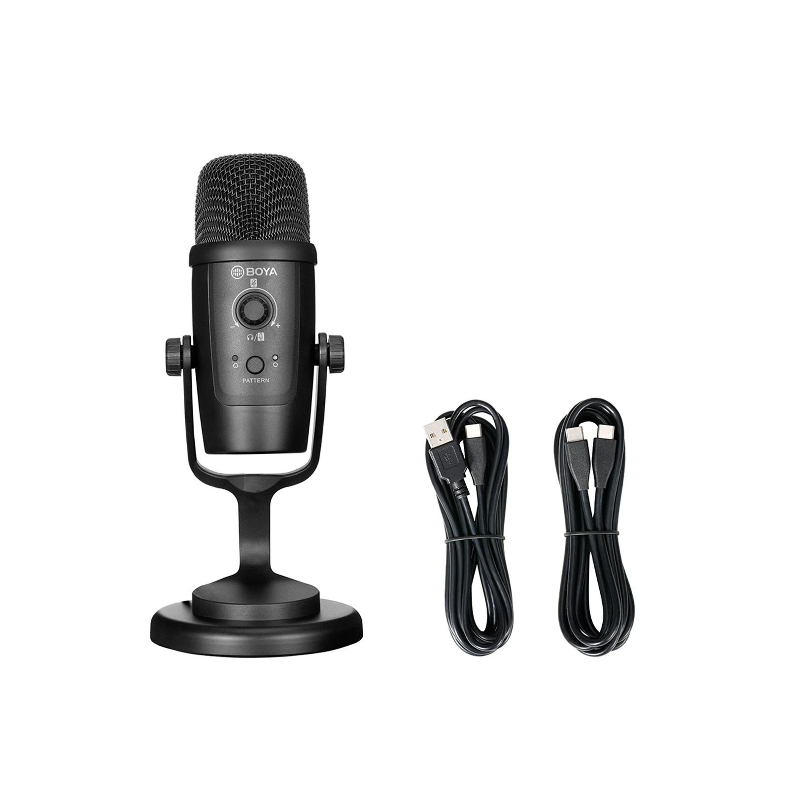 

BOYA BY-PM500 USB Microphone Mic Cardioid/ Omnidirectional 3.5mm Headphone Jack with Desktop Mic Stand USB for Home Studio Video