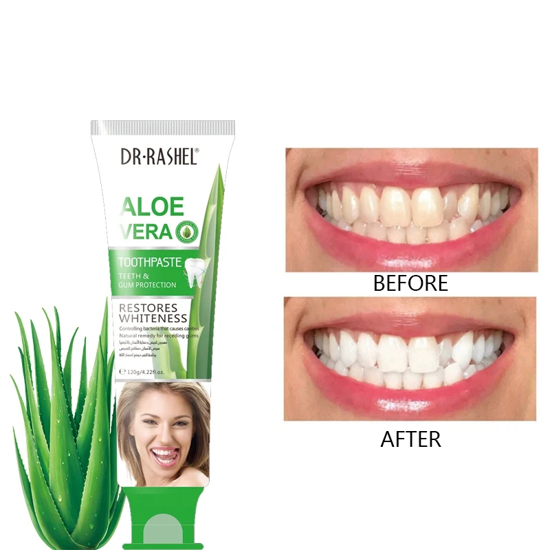 

Wholesale 120g Aloe Plant Herb Toothpaste Remove Stains Teeth Whitening Cleaning Hygiene Oral Care Anti-bacterial Teeth Care