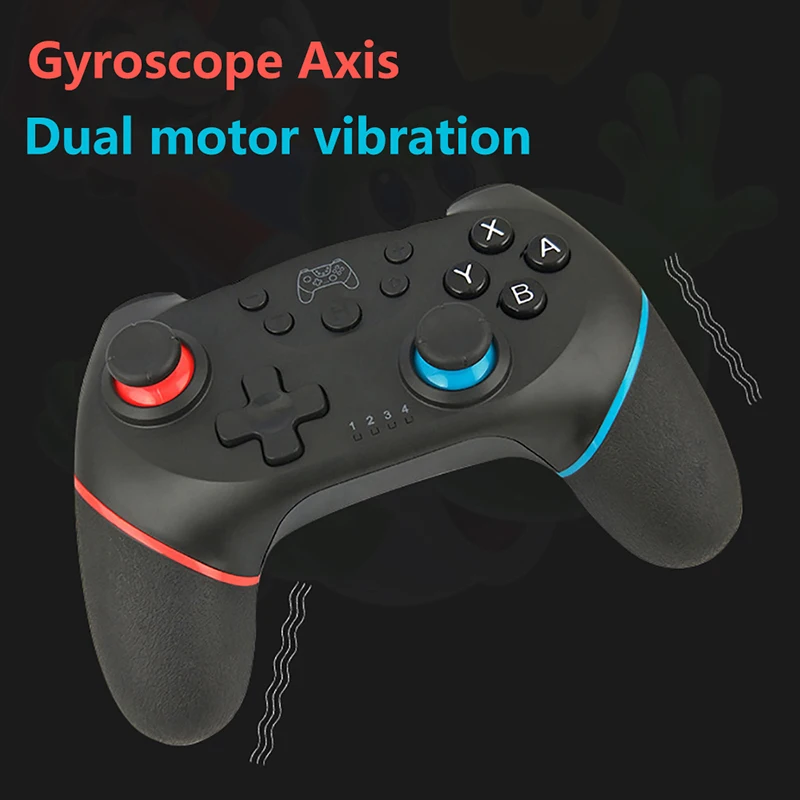 Беспроводной Bluetooth игровой контроллер для Nintendo Switch Pro NS-переключатель Pro 6-axis ручка вибрации с двумя двигателями джойстика геймпад
