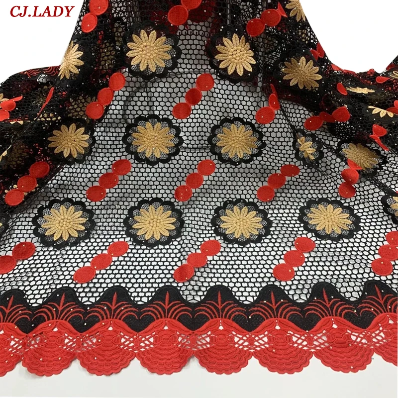 

Новый дизайн, Африканский шнур, кружевная ткань, высококачественные гипюровые кружева, ткани, вышитая нигерийская кружевная ткань с камням...
