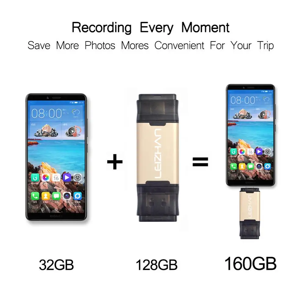 Лидер продаж OTG USB флеш накопитель типа C 128 ГБ 32 64 микро флешка 3 в 1 Usb 0 на базе Android