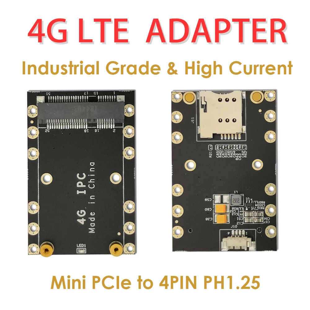 

4G LTE Industrial Mini PCIe to USB Adapter W/SIM Card Slot USB 2.0 4PIN PH1.25 Connector for WWAN/LTE 3G/4G Wireless Module
