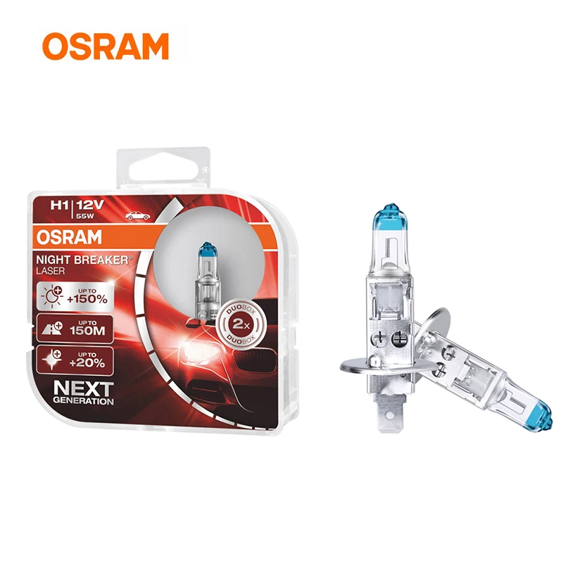 Osram Бесплатная автомобильная лампа оригинальные лампы h1 Лазерная галогенная