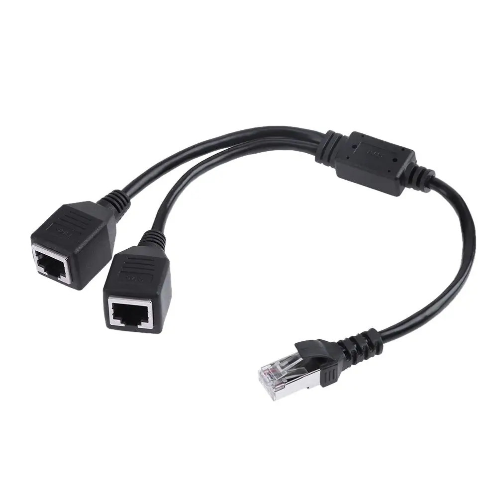 RJ45 папа 2 Женский адаптер конвертер Ethernet LAN Сетевой разъем удлинитель сплиттер