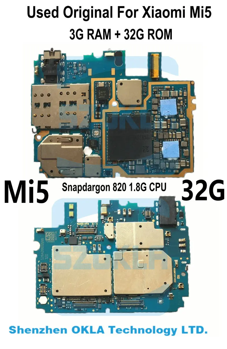 1 шт. для Xiaomi mi 5 M5 mi 5 материнская плата 32 Гб ПЗУ используется с многоязычной Европейской ПЗУ материнская плата логическая плата