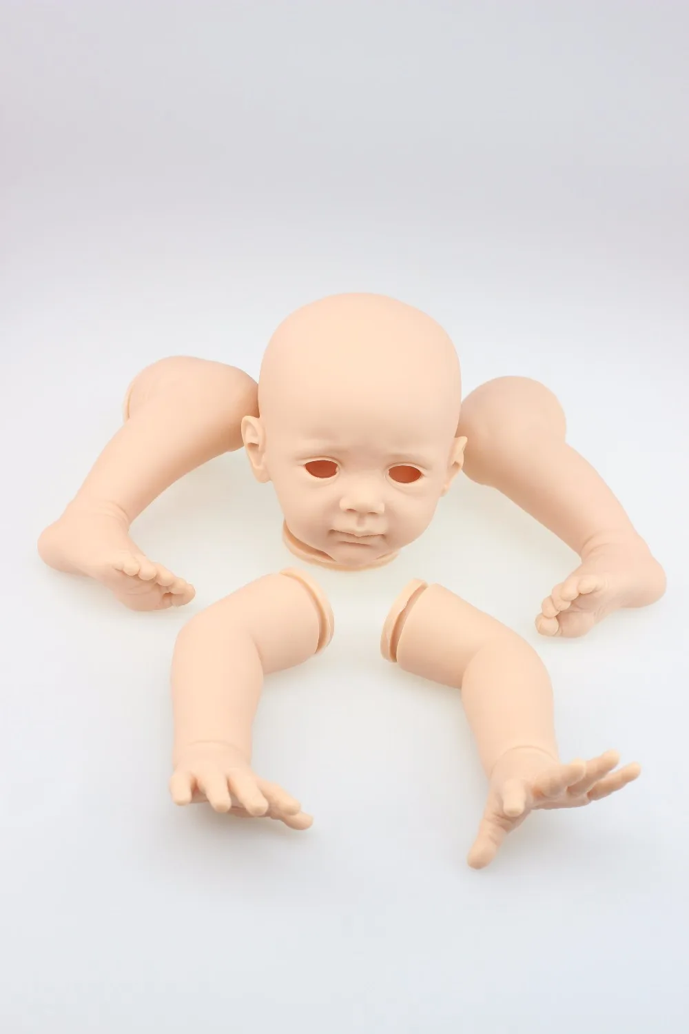 NPK 24 дюйма reborn комплект для малышей фридолин реалистичный Мягкий силиконовый винил Настоящее нежное прикосновение Неокрашенный пустой набор кукол - Цвет: blank doll kit