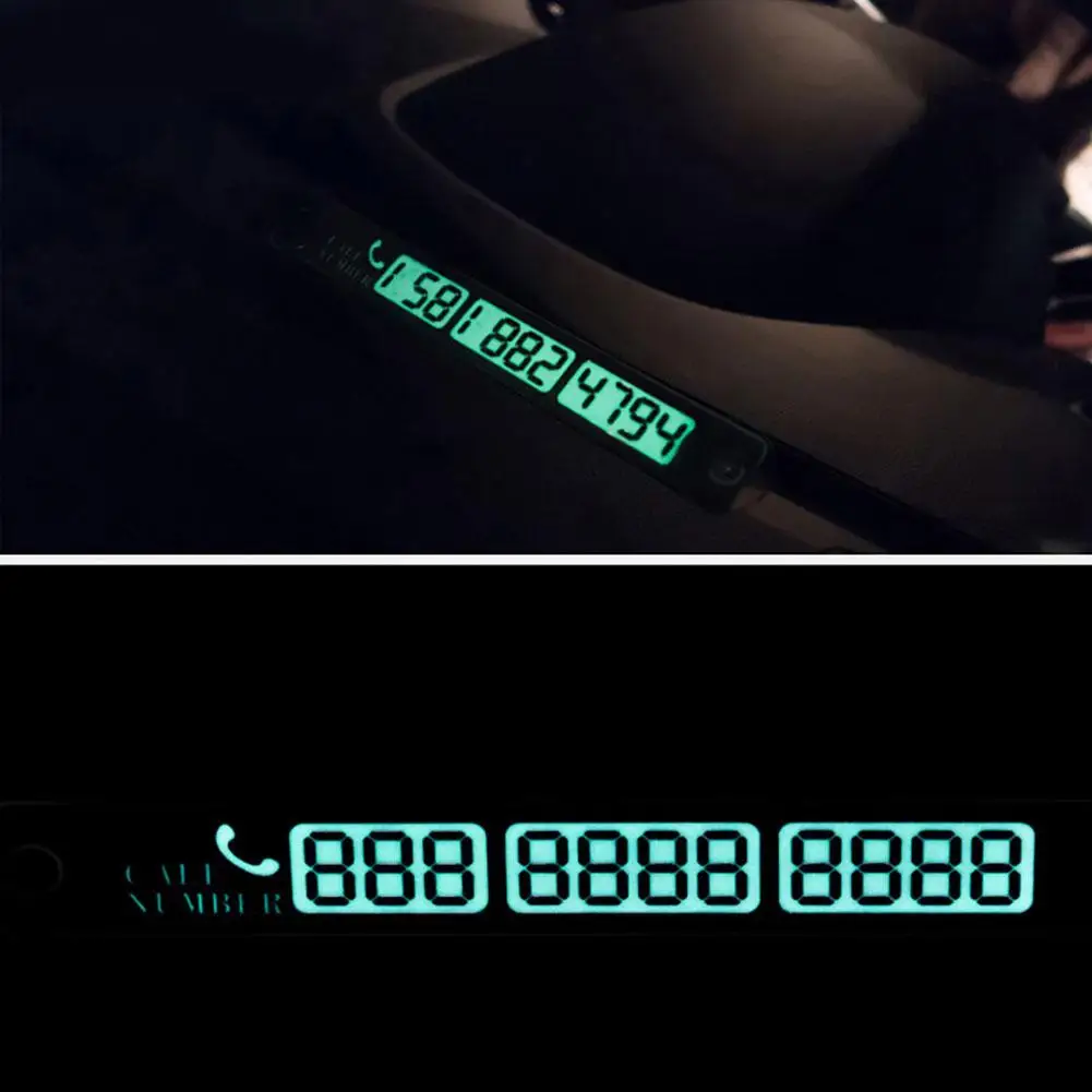 1 шт. Автомобильная светящаяся Временная Парковка Стоп знак номер телефона