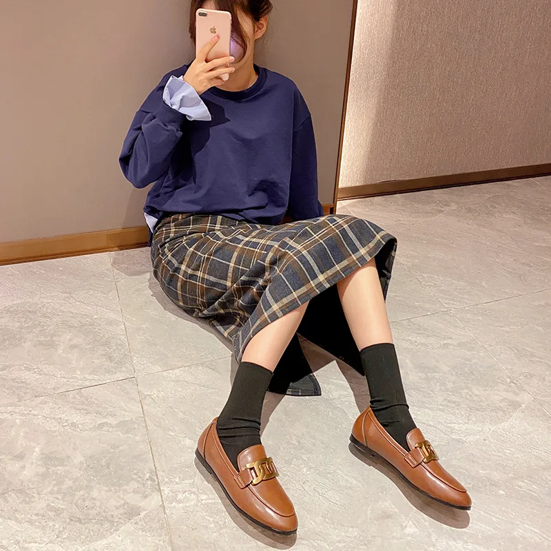 Women's Casual Shoes with Plain Leather Shoes  Shoes for Women  Oxford Shoes for Women  Flat  Womens Shoes