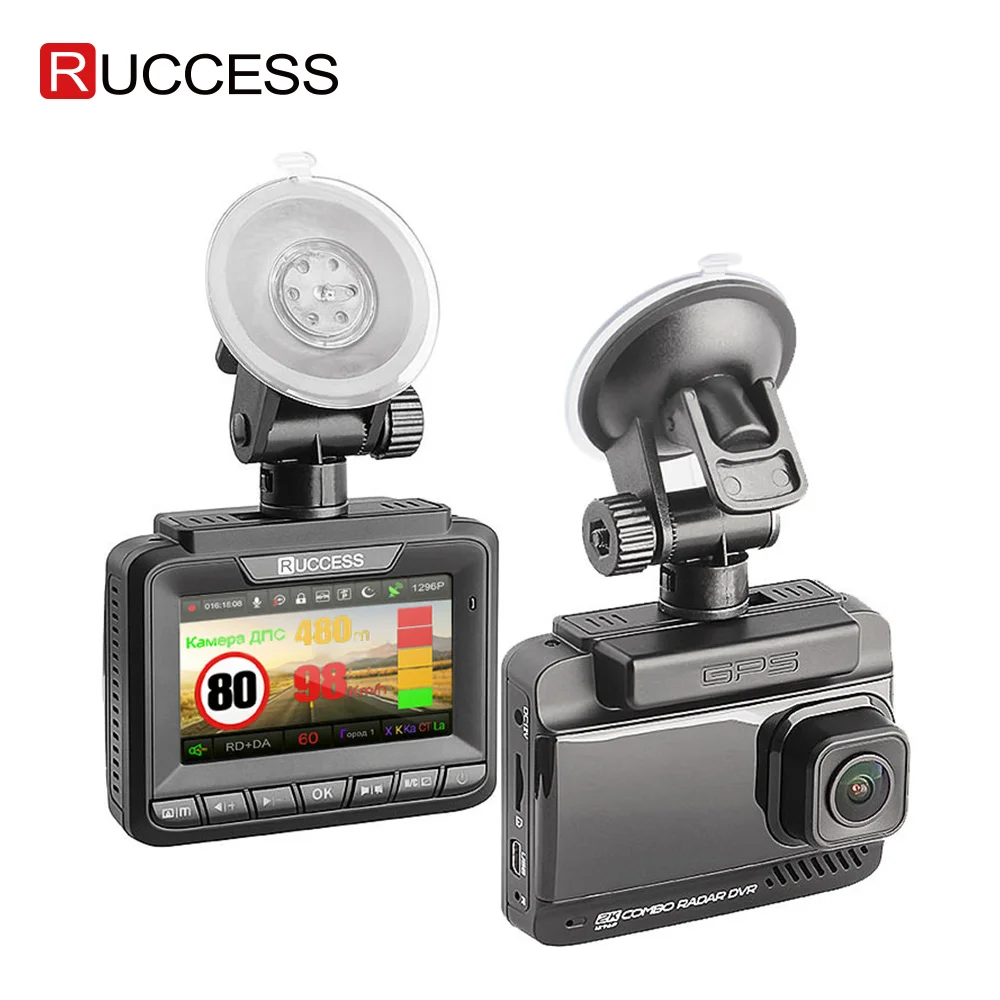 Автомобильная камера Ruccess 3 в 1 видеорегистратор full HD 1080p MSTAR с двумя объективами GPS