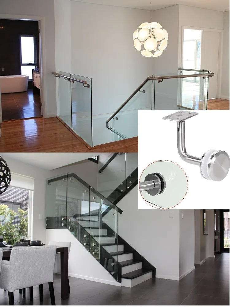 2 шт./лот стеклянная опора из нержавеющей стали 304 для перила титановая розовая