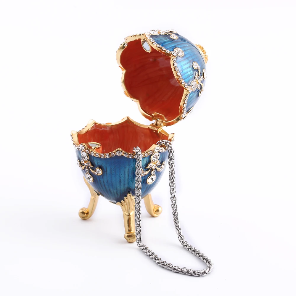 Синяя окрашенная шкатулка для ювелирных изделий металлические изделия