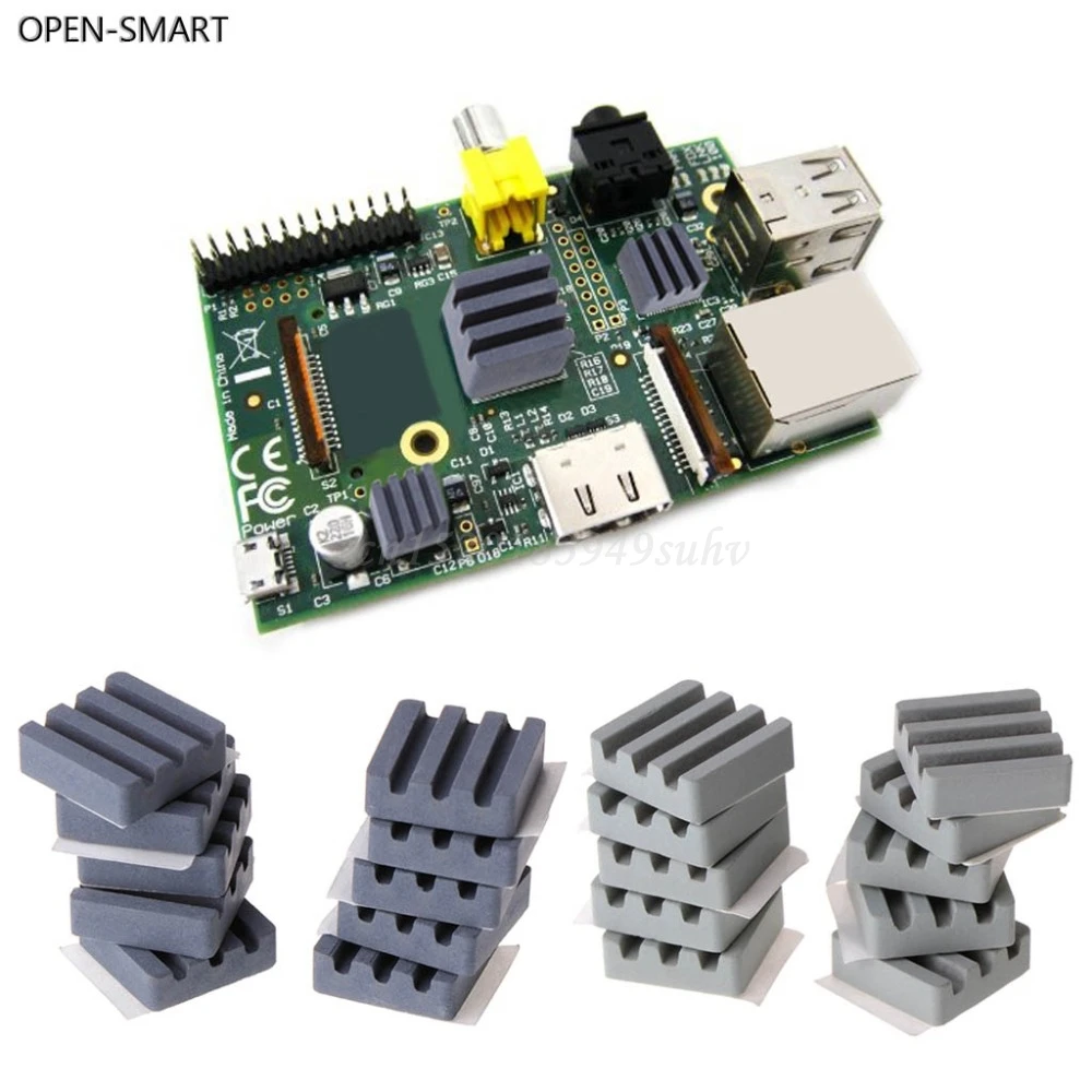 10 шт. керамические радиаторы для охлаждения процессора Raspberry Pi 3 2B Orange Pi|Кулеры и
