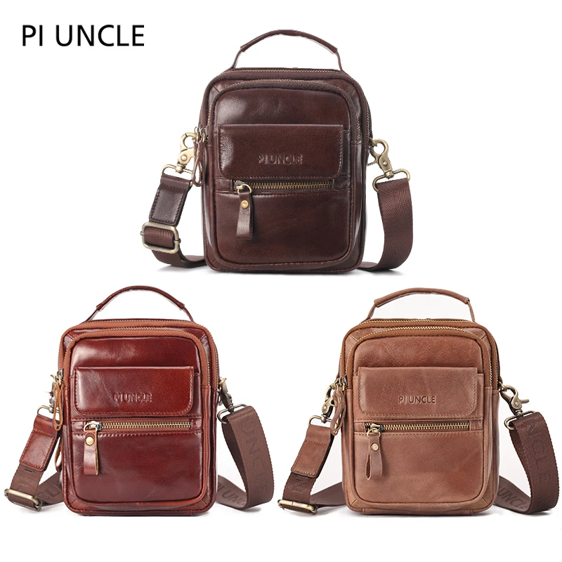 Сумка-мессенджер мужская из натуральной кожи саквояж на плечо в повседневном и