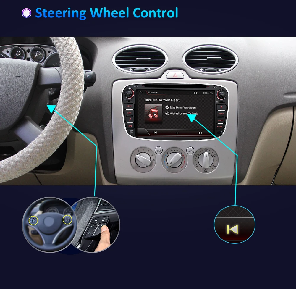 8 ядер в тире Android 9,0 для ford для focus 2 mondeo 2Din Автомагнитола gps Навигация DVD плеер стерео видеокамера BT автомобильный ПК CD WiFi парковка