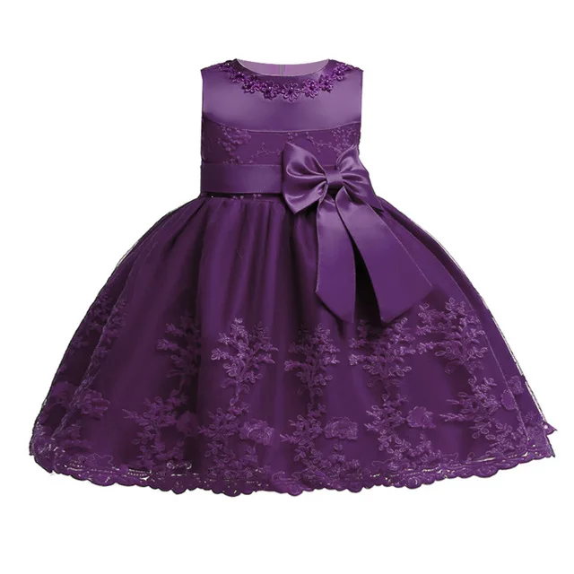 Платье для маленьких девочек принцессы малышей Свадебное платье крестин