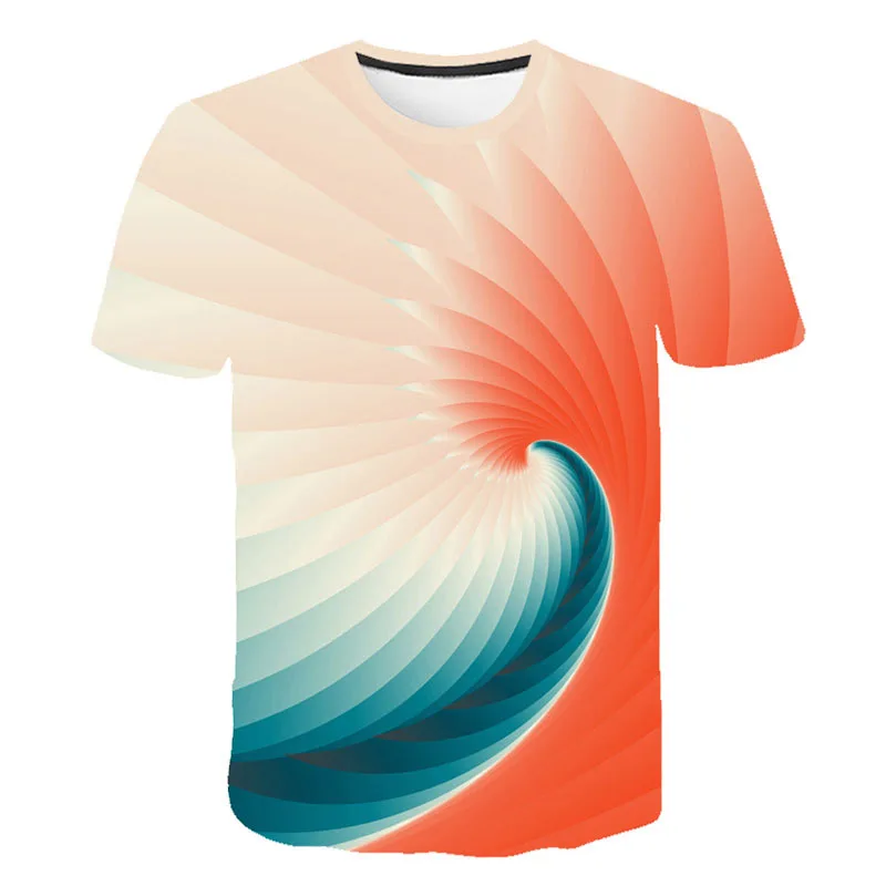 

New Three-Dimensional Rotating Kids Boys T-Shirt Summer Fashion Short-Sleeved 3D Children Tops Visual Three-Dimensional Tee