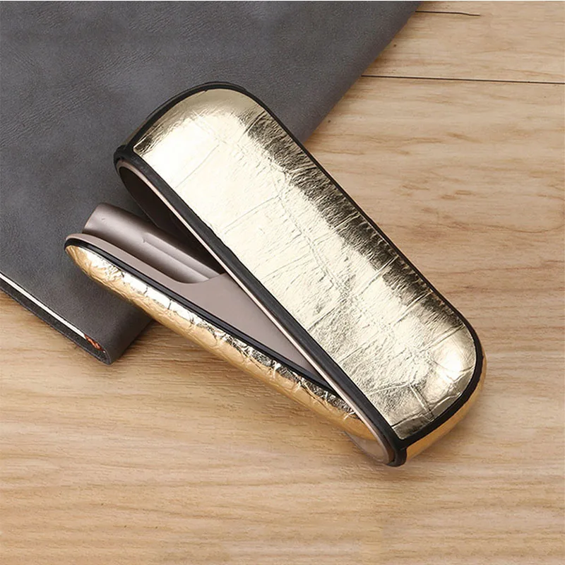 Золотой JINXINGCHENG чехол с крокодиловым узором для Iqos 3,0+ Полный Чехол для Iqos 3 кожаный чехол Аксессуары для Iqos3 чехол - Цвет: Золотой