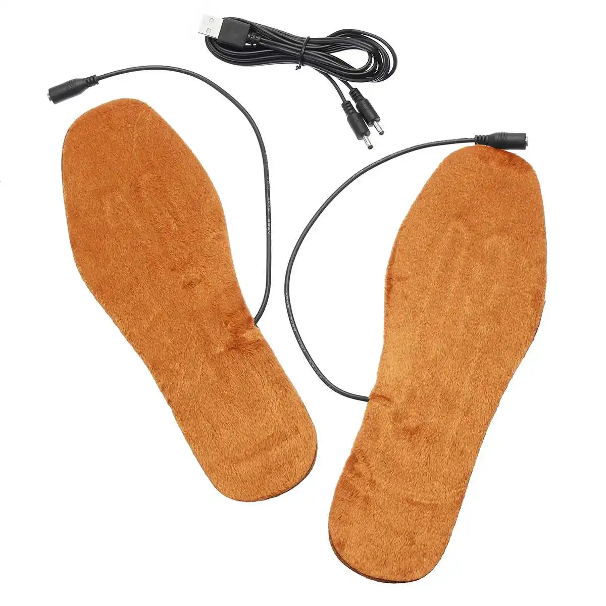 

1 Pair USB Heated Shoe Insoles Feet Warm Sock Pad Mat Electrically Heating Insoles Washable Warm Thermal Insoles Man Woman