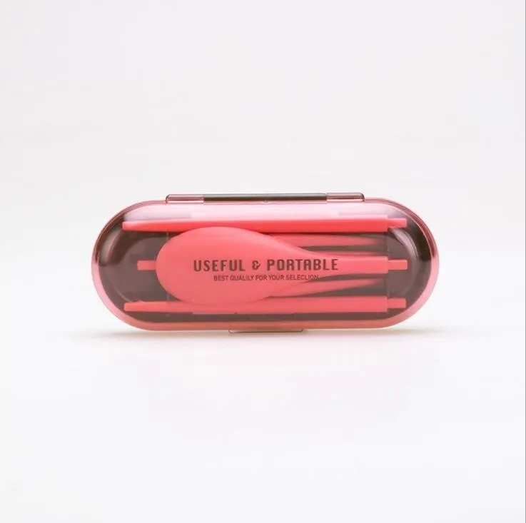 Hoomall 3PCs/Set Cutlery Dinnerware Mini Outdoors Portable Travel Sets Candy Color Folding Dinner Set Student Kids Kitchen Tool | Дом и сад