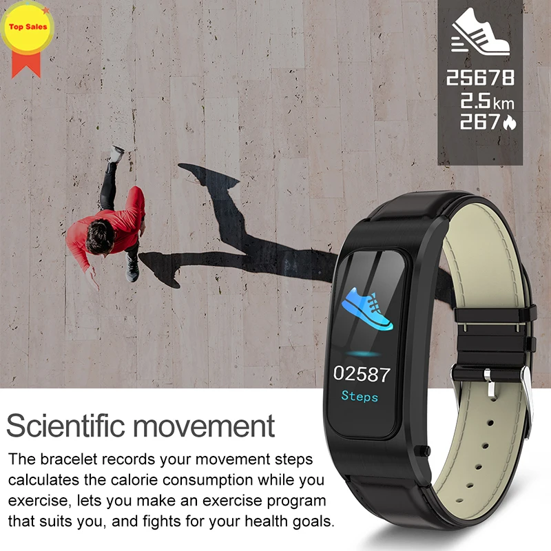 2019 Новый умный Браслет 0 96 ''ЖК экран монитор сердечного ритма во время сна