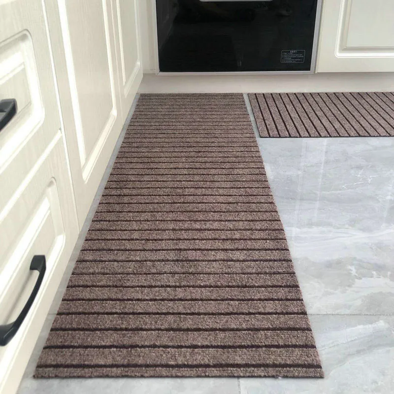 Противоскользящий кухонный коврик для пола Длинные полосатые ковры прихожей