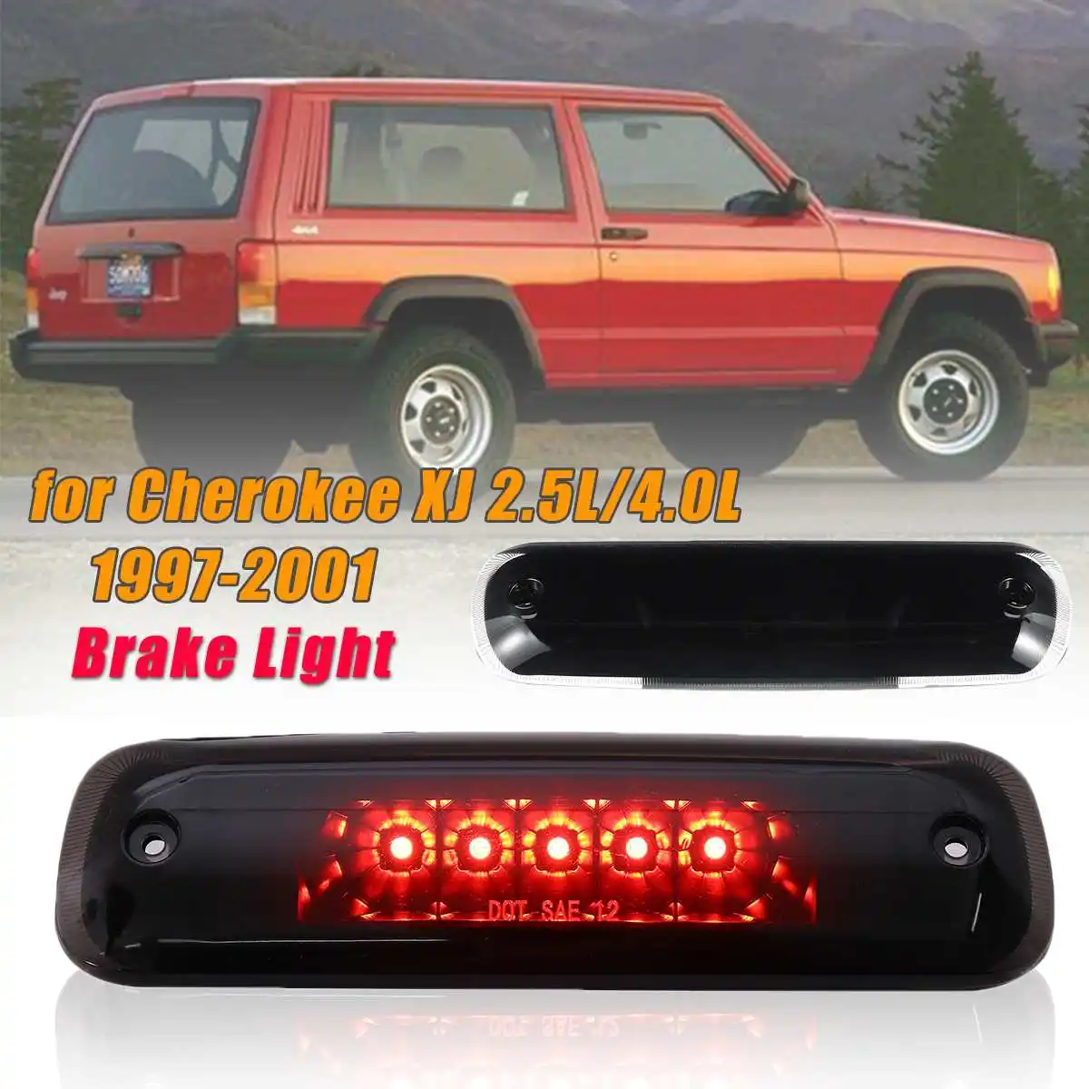 Светодиодный задний стоп светильник для Jeep Cherokee XJ 12 В сигнал 1998 2000 2001 дымчатый