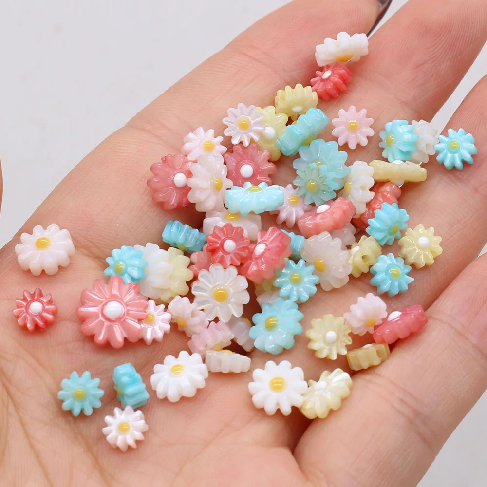 

5 PCS Natural Freshwater Shell Beads Sunflower 6-12mm for DIY Jewelry Making Necklace Earrings Accessories High Quality Gift