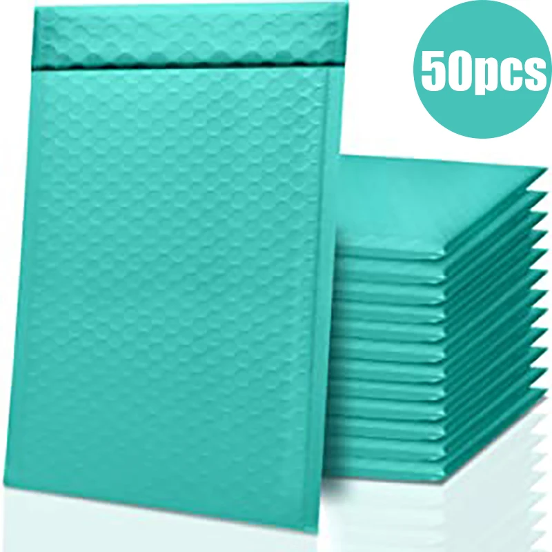 Shipping Bag 50pcs Green Mailer Poly Pearl Envelope Bag For Bubble Envelope Mailer Office Packaging Padded Envelopes For Self